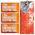 Emergency Sleeping Bag for Survival Gear and Supplies Life Bivy Sack Waterproof Mylar Emergency Blankets for Survival Kit Car Camping Gear Hiking Tac Bivvy Go Bags Supplies Sleep Sacks Shelter - size: [3 Pack]