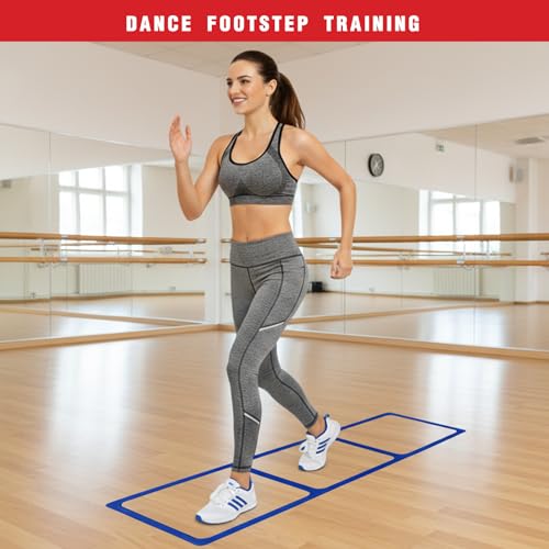 One-Piece Silicone Agile Ladder 1 PC Suitable for Sports & Fitness Step Training Soccer Footwork Practice Street Dance Step Training Auxiliary Kit for Various Indoor and Outdoor Floor Areas - color: Yellow