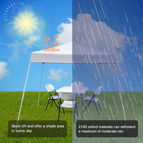 Outvita Canopy 10'x10' Pop Up Commercial Instant Gazebo Tent, Waterproof & UV Protection Canopy Tent with Slant Legs for Party Wedding Birthday BBQ Events - style: 10x10-white