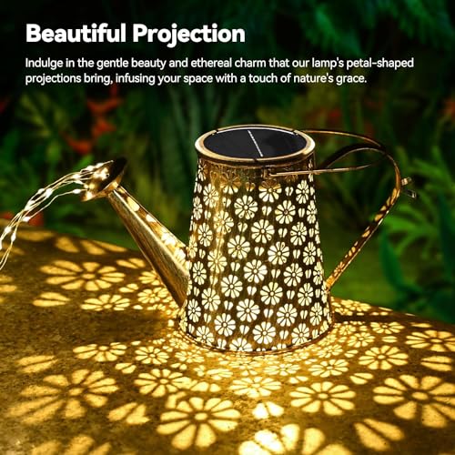 2 Pack Solar Watering Can with Lights,Solar Outdoor Garden Decor Waterproof Hanging Lantern Landscape Lights Outside Decorations for Yard Lawn Patio Gardening Gifts. - color: Warm White-2