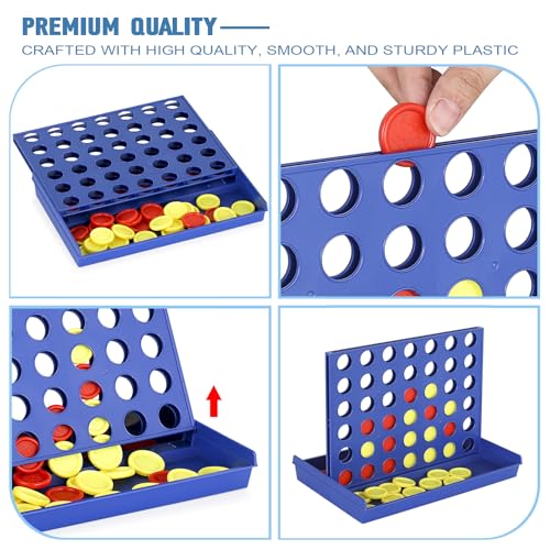 4 in a Row Connect Game Travel Board Game (Large) 11.8 inch x 8.4 inch - size: Large