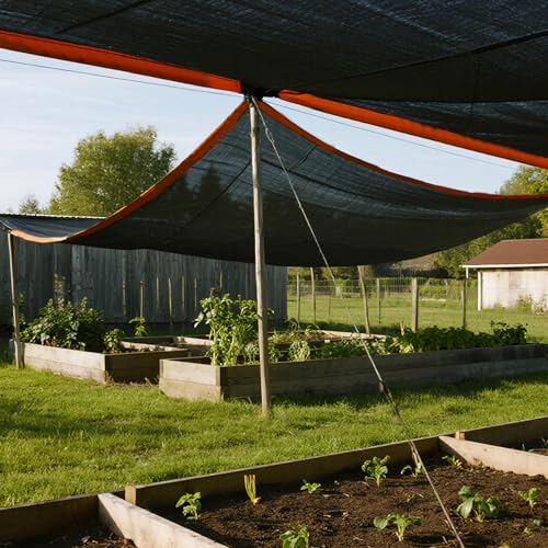 winemana 70% Shade Cloth 10x20 FT - Durable UV Blocking Mesh Tarp for Garden, Patio, Greenhouse & Chicken Coop - Sun Shade Cover with Grommets for Plants, Dog Kennel, Outdoor Use - size: 10 FT x 20 FT, style: 70%