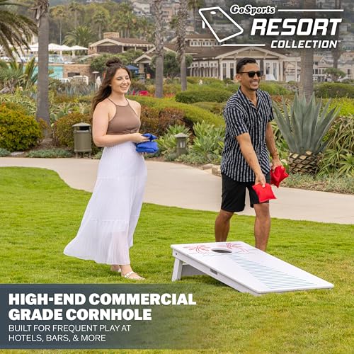 GoSports 4 x 2 ft Commercial Ultra Durable Cornhole Board Set – All-Weather Regulation Size, Ready-to-Play for Family Backyard Games, Tailgates, Outdoor Party, and Venues - color: Palms