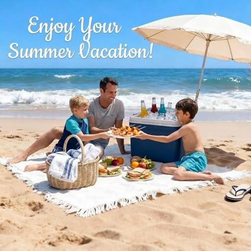 White Picnic Blanket, Extra Large Soft Cotton Gauze Picnic Rug 71"x71", Lightweight Breathable Blanket with Leather Handle, Machine Washable for Beach, Camping, Park, Couples (Black) - color: Black