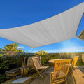 Artpuch Sun Shade Sail, 8'X12' Light Grey Rectangle Curved Edged Commercial Grade 185GSM Permeable Outdoor Shade Cloth for Deck, Backyard, Patio (Custom Sizes Made)
