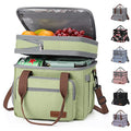Maelstrom Lunch Box, 23L Insulated Lunch Bag, Expandable Double Deck Cooler Bag, Lightweight Leakproof Tote Bag With Side Tissue Pocket, Suit For Men and Women (C. Green) - color: C. Green