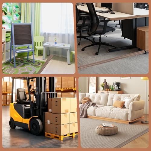 Floor Cord Cover for Wires on Floor Self Adhesive Cord Hider Floor Cable Management Wire Covers for Cords Protector Prevent Cable Trips Cord Cavity W 0.32" x H 0.32", Misty Brown Wood, 20Ft - color: Misty Brown Wood, size: 0.78 In x 20 Ft