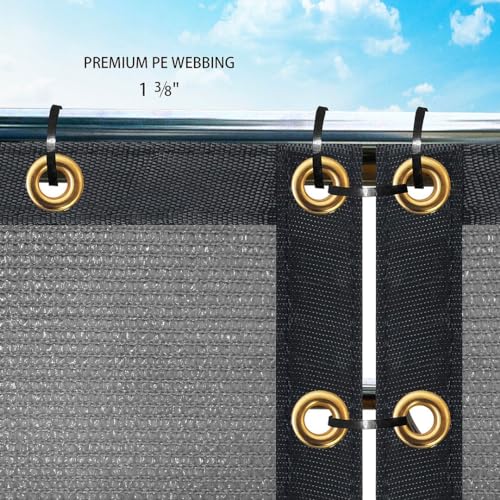 Houssity Grey 6' x 1' Fence Privacy Screen Cover Panel Shade Cloth Fabric for Chain Link Fence Patio Pool Driveway Walkway Construction Project Playground Outdoor Events - color: Gray, size: 6' x 1'