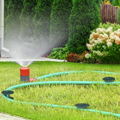 FONTOI 10 Inch Hose Guide Stakes, Durable Rust Free Zink Hose Guides for Garden, Heavy Duty Dark Green Spin Top, Garden Hose Guide Stakes Metal for Plant Protection Greenhouse, Patio Lawn, 6PCS - color: ‎Dark Green C