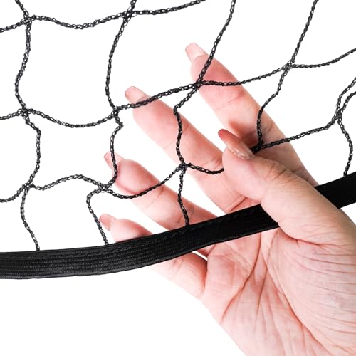 Aoneky 21FT Portable Volleyball Net Replacement, Pickleball Net, Badminton Net for Outdoor & Indoor, Backyard, Beach, Court Practice, Includes 4 Hanging Strings, Multi-Braided Nylon Fabric