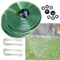 Secbulk 2026 Reinforced Sprinkler Hose & Soaker Hose for Yard - 100FT (50ft*2) Flat Garden Hose with Holes, Heavy Duty No-Kink Lawn Irrigation Hose (Includes Stakes, High Pressure Spray) - size: 100FT(50FT*2)