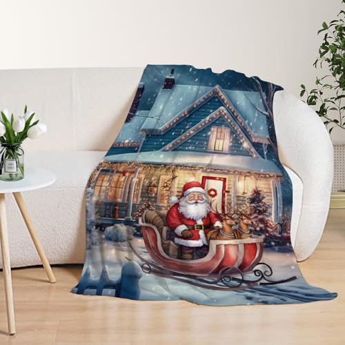 YeeJu Christmas Decorative Throw Blanket Farmhouse Christmas Snow Blanket for Couch Sofa Bed Soft Cozy Lightweight Fuzzy Plush Fleece Blankets and Throws Xmas Winter Blanket 50x60 - color: Chrsitmas-11, size: 50"x60"
