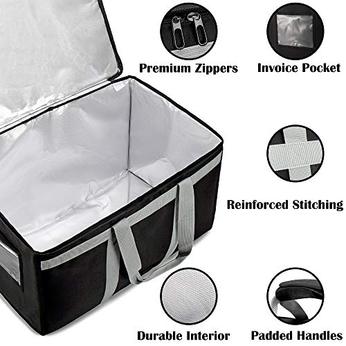 Insulated Delivery Bag Carrier XXXL 23"x15"x14" Commercial Grade - size: XXXL, style: Commercial Xxxl