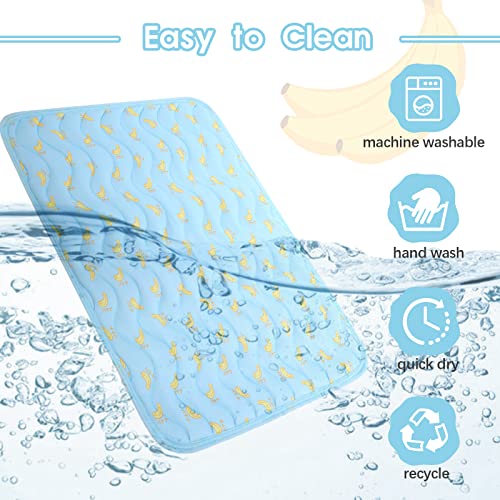 Dog Cooling Mat, Summer Cooling Mat for Dogs, Self Cooling Pad for Small Medium Large Dogs Cats, Non-Toxic Breathable Sleep Bed Summer Pet Bed Puppy Ice Blanket for Kennel Sofa Bed Floor - color: Blue, size: S
