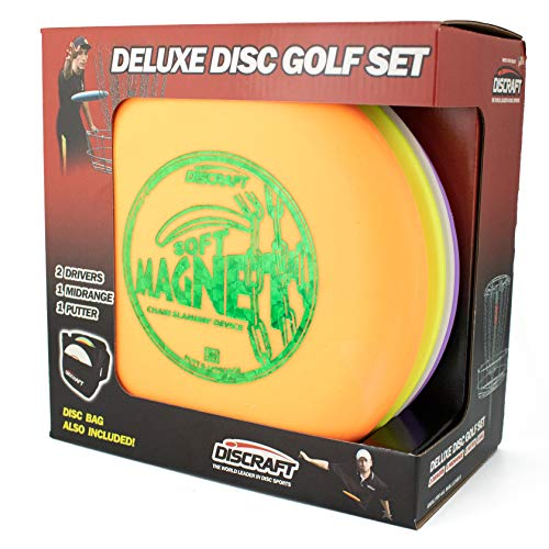 Discraft Deluxe Disc Golf Set (4 Disc and Bag) Models and Plastic Blends May Vary