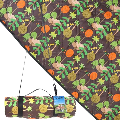Outdoor Picnic Blanket Brown Tree 60"x80" Sandproof Beach Blanket Waterproof Picnic Blankets Foldable for Caming, Beach, Outdoor Activities. - color: Browntree, size: 60"x80"