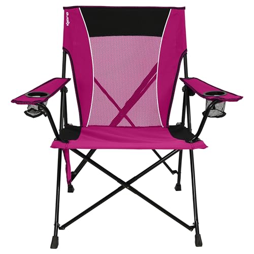 Kijaro Dual Lock Portable Camping Chairs - Enjoy the Outdoors with a Versatile Folding Chair for Sports, Lawn - Dual Lock Feature Locks Position – Hanami Pink - color: Hanami Pink