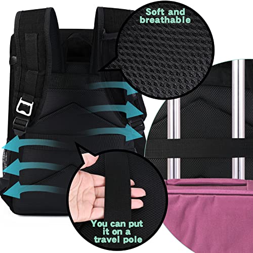 BAGLHER Lightweight Insulated Cooler Backpack - 30 Cans, Leak-Proof for Lunch, Picnic, Hiking, Camping Trips - color: black-plus