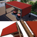 ColourTree 10' W x 17' L Red Pergola Sun Shade Canopy Replacement Cover UPF50, Commercial Grade 260 GSM Cloth for Outdoor Patio, Includes Stainless Steel Weighted Rods (We Make Custom Size)