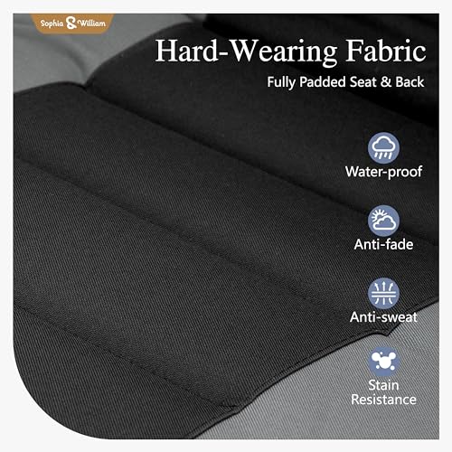 Sophia & William Oversized XL Zero Gravity Recliner Chair Set of 2 Padded, Folding Reclining Lounge Chair with Wide Armrest and Cup Holder, Support 400 LBS, Black - color: Grey, size: 2 Pack-Large