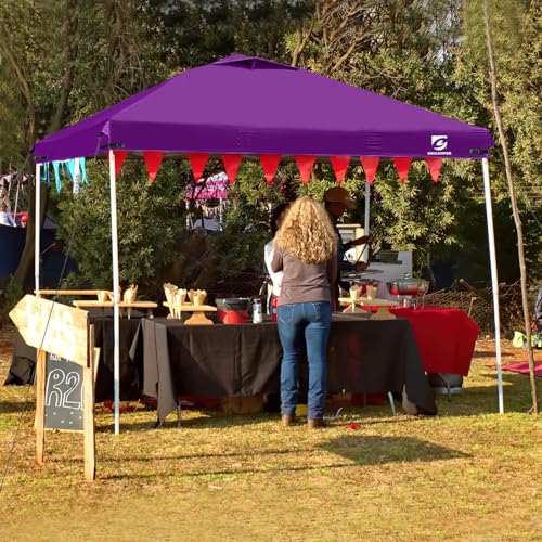 10x10 Pop Up Canopy Replacement Top Cover with Air Vent for Straight Leg Canopy Tent, Waterproof for Outdoor Garden Patio Camping Sun Shade (Purple) - color: Purple