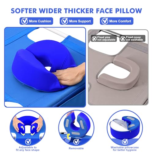 Oversized Extra Wide Tanning Chair with Sun Canopy Face Hole Padded Adjustable Washable, Heavy Duty Layout Folding Lounge Chair for Outside Beach Reading Sunbathing, UPF 50+, XL, Plus Size, 330 LBS - color: Royal Blue, size: Oversized