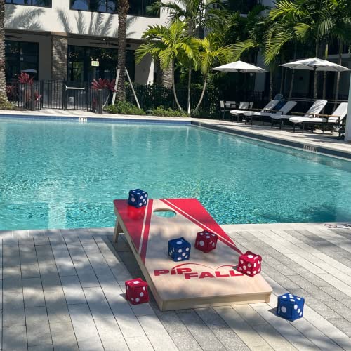 | Cornhole DICE Game | Family Lawn, Backyard, & Tailgate Game | Full Game Set Includes 6 Dice | Designed to Play on Cornhole Boards | Game for Outdoors, Indoors, Beach, Backyard, Park|
