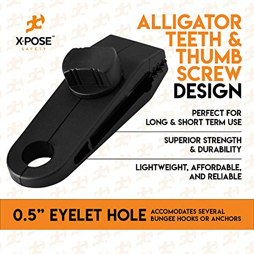 Xpose Safety 10 Pack Heavy Duty Reusable Tarp Clips - Use with Canopy Tent, Awning, Camping, Boat Cover, Car Cover, Swimming Pool or Sun Shade - by Xpose Safety
