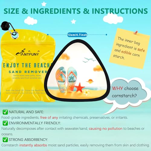 Triangle Sand Remover for Beach Cleaner Eraser Must Haves Travel Vacation Essential for Family Women Trip Hawaii Honeymoon Gift Costa Rica Resort Rio de Janeiro Bahama Punta Cana Waikiki Spring Trip - color: 1pcs Surfboard Yellow