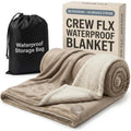 Waterproof Blanket for Bed Intimacy (80"x 60" Queen Size) Reversible Fleece | Sherpa, Love Blanket, Water Proof TPU Stain Proof Couch Furniture Mattress Winter Large Dog Bed Cover - Beige - color: Beige, size: 80 x 60 inch