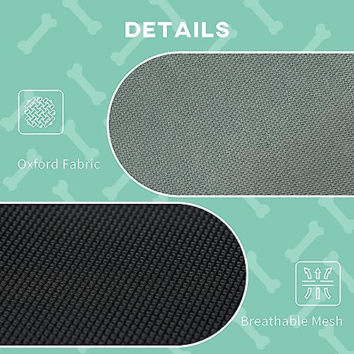 Pawhut Elevated Cooling Dog Bed Cot w/ Canopy Shade - Gray (30 inch) - color: Gray, size: 30 inch