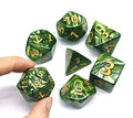 Dice- DND Polyhedral Dice Set 25mm Giant Dice for Dungeons and Dragons D&D Pathfinder RPG MTG Role Playing Dice with Dice Bag (Green) - color: Green