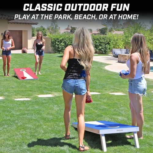 GoSports 4 x 2 ft Regulation Size Wood Cornhole Boards - 10 Vintage Wood Designs (Choose Your Style) - color: Light