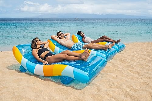 PoolCandy Good Vibes Floating Chaise Lounger. The Ultimate 2in1 Luxurious and Durable Inflatable Pool Float; Its a Lounge Chair on Land or in Water.