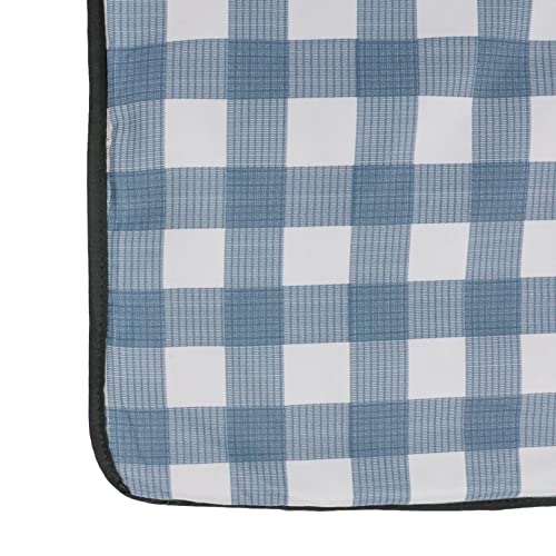 RED ROVR Large Indoor/Outdoor Adventure Blanket |for Parks, the Beach and Indoor activites |Compact with Shoulder Strap & Pocket (Picnic Blue) - color: Blue
