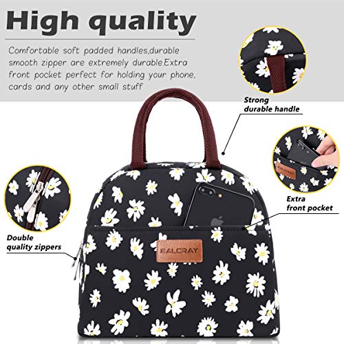 BALORAY Lunch Bag for Women Men Insulated Lunch Box for Adult Reusable Lunch Tote Bag for Work, Picnic or Travel (Daisy) - color: Daisy, size: M
