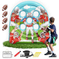 6FT Giant Inflatable Football Target Toss Game - Fun Indoor & Outdoor Yard Games for Kids & Adults, Football Party Throwing Games, Carnival Games, Camping & Tailgate Lawn Activities - color: Blue