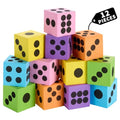 Neon Big Foam Dice Set - 12-Pack, Jumbo, and Colorful Dice for Kids - Ideal for Boosting Math Skills, Great Gifts, and Party Fun - style: 12 Pack