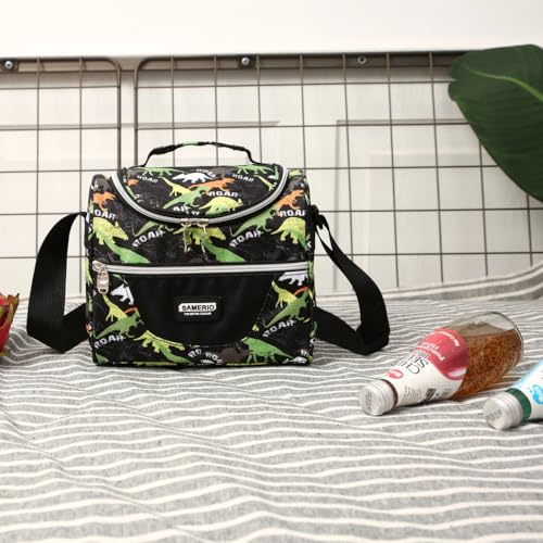 Lunch Bag insulated Lunch Box Cooler Bento Bags for Work with Adjustable Strap - color: 7L Black003