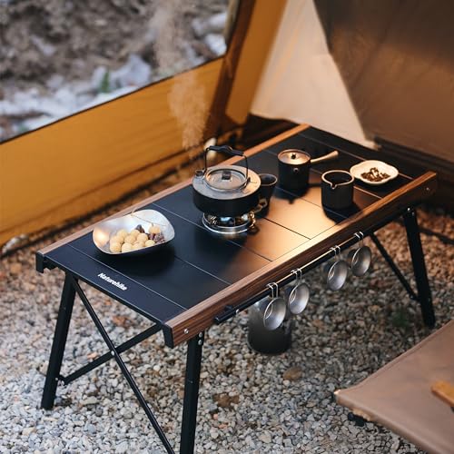 Naturehike Folding IGT Camping Table, Portable IGT Cook System, Ultralight Aluminum Camp Table for Outdoor Picnic Car RV Trip Patio Backyard BBQ - style: Standard