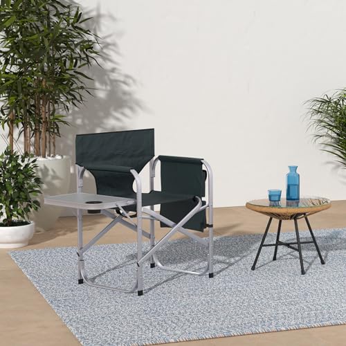 Stylish Camping Full Back Folding Director's Chair - color: Green