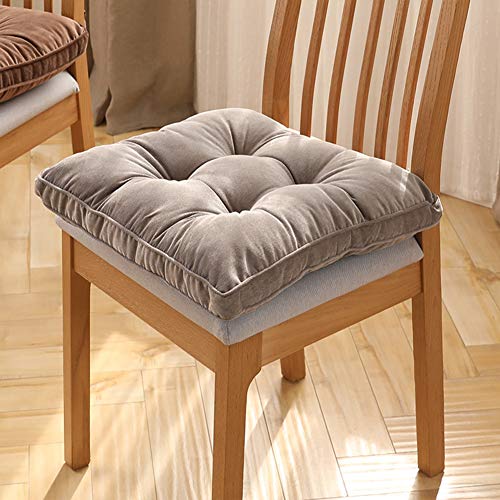 Furlide Seat Cushions 18 x 18 Inch Chair Cushion Pad for Kitchen Dining Chairs Indoor Outdoor Cushions Set of 2, Square Grey - color: Grey