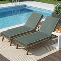 Outdoor Chaise Lounge Cushions 2 Pack, Patio Lounge Chair Pads with Removable Washable Cover, Quick Dry Foam Cushions for Pool, Lawn, Deck (2, Grey（72X21X3in）) - color: Grey（72x21x3in）