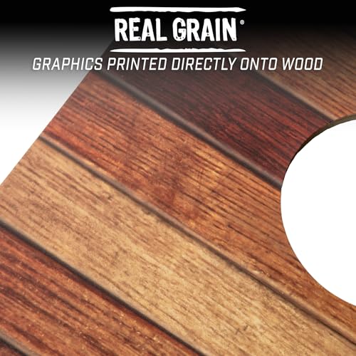 GoSports 4 x 2 ft Regulation Size Wood Cornhole Boards - 10 Vintage Wood Designs (Choose Your Style) - color: Red Oak