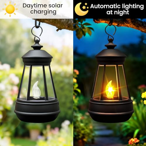 2 Pack Mini Solar Lantern Lights Replacement Parts for Outdoor Statue,Waterproof Solar Hanging Lights Decorative Garden Decor, Warm White