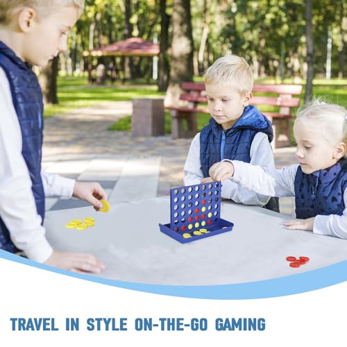 Pedolini 4 in a Row Connect Game Travel Board Game (Small) Mini 7x4.8 Inch - size: Small