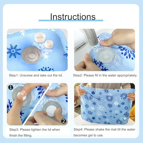 Upgraded Dog Cooling Mat 23.62” x 19.68” Pet Summer Self-Cooling Pad Easy Washable Comfortable Cooling Sleeping Bed for Dogs and Cats (L for Pets Under 44lb)
