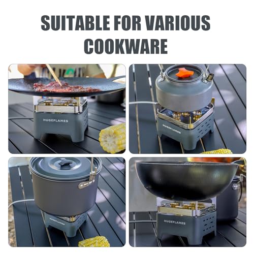 Portable Camping Stove, Powerful Gas Stove, Propane Camp Stove with Carrying Case, 30,000 BTU Small Propane Stove, Gas Burners for Cooking Outdoor Hiking Picnic BBQ - style: Five Burners