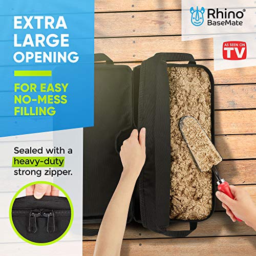 Rhino BaseMate 18" Umbrella Base Weight – Fits Offset, Cantilever & Outdoor Patio Umbrellas – Detachable Design – Black – Easy Setup - size: 45.7 cm