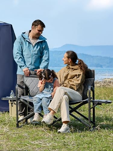 Timber Ridge Double Camping Chair Portable Loveseat, Heavy Duty Folding Camp Couch 2 Person Director Chairs with Cup Holder for Outdoor Lawn Tailgates Picnic Sports Soccer Games Supports 600 lbs Grey - color: Director Loveseat Grey